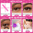 7C SevenCrown Magnetic Eyelashes with Eyeliner Kit, Fluffy Mink Lashes Cat-Eye Look 18-21MM Wispy Long 8D Luxury Volume Fake Eyelash 10 Pairs Cruelty-Free&Vegan Infinity Warehouse