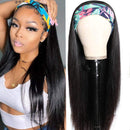 UNice Straight Headband Human Hair Wig Glueless None Lace Front Wig Brizilian Virgin Hair Machine Made Wear and Go Wig for Black Women 150% Density 20inch UNICE Store