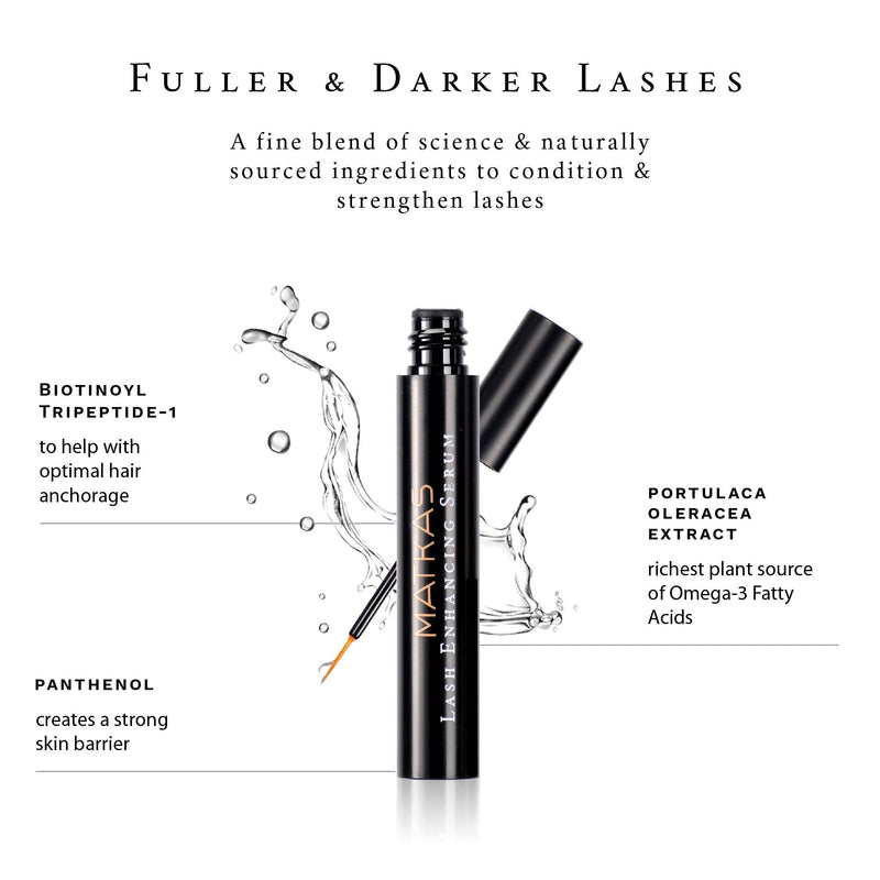 MATKAS Eyelash Growth Serum & Brow w/Vitamin B3 + B5 + Biotin + Peptides To Rapid Boost Lash Growth Serum, Eyelash Serum To Grow Lashes Longer, Thicker, Eye Lash Serum Enhancing, Eyebrow Serum Md MATKAS