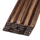 Double Weft 100% Remy Human Hair Clip in Extensions Highlight Highlighted