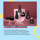Beetles Gel Nail Polish Kit- 6 Colors Nude Gel Polish Set Soak Off Nail Gel Polish Set White Ivory Nude Pink Peach Brown Natural Skin Tone Gel Nail Manicure Kit DIY Home Decoration Gift for Women beetles Gel Polish
