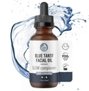 Blue Tansy Squalane Face Elixir with Jasmine Oil, Carrot Oil, and Chamomile - Balance, Tone, and Fight Acne - Facial Serum by Foxbrim Naturals 1 oz Foxbrim Naturals