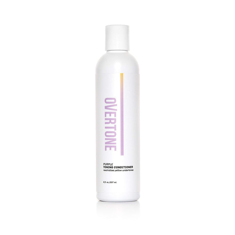 oVertone Haircare Purple Toning Conditioner with Shea Butter & Coconut Oil, Neutralizes Brassiness in Blonde & Platinum Hair, Cruelty-Free, 8 oz OVERTONE