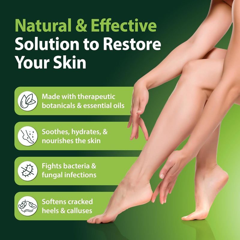 Foot and Body Oil with Tea Tree Oil - Hydrating Foot Care and Foot Spa for Cracked Heel Repair - Soothes Dry, Irritated Skin and Foot Odor - (4oz) Infinity Warehouse