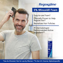Regoxidine Men's 5% Minoxidil Foam (3 Month Supply) Helps Restore Vertex Hair Loss and Supports Hair Regrowth for Thinning Hair with Unscented Topical Aerosol Treatment Regoxidine