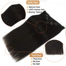 Doores Hair Extensions Clip in Human Hair Dark Brown 18 Inch 120g 7pcs Real Hair Extensions Straight Remy Clip in Human Hair Extensions Thick DOORES Store