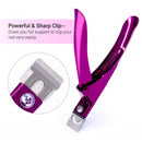 MelodySusie 2 in 1 Nail Dust Collector with Nail Drill, 100 pcs Professional Sanding Bands, Acrylic Nail Clipper Purple MelodySusie