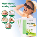 Avashine Wax Strips for Arms, Legs, Underarm Hair, Eyebrow, Bikini, and Brazilian Hair Removal Contains, Green, 32 Strips Avashine