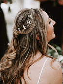 Asooll Bride Wedding Hair Pins Silver Leaf Bridal Hair Pieces Rhinestone Hair Clips for Women and Girls Asooll
