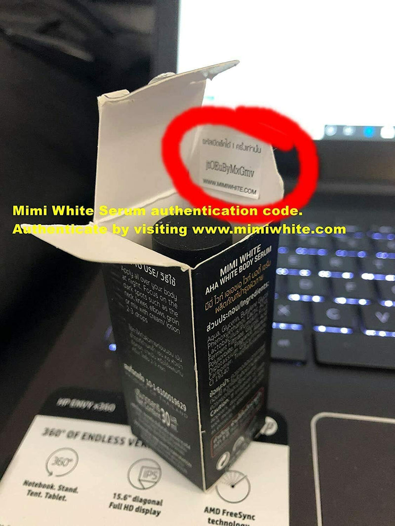 Mimi White AHA Body Serum, 2 Bottles x 30ml Mimi White
