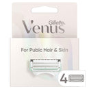 Gillette Venus for Bikini Pubic Hair and Skin, Womens Razors, 4 Razor Blade Refills for Intimate Grooming Gillette Venus
