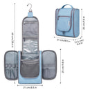 Hanging Travel Toiletry Bag Cosmetic Make up Organizer for Women and Men (Medium, Sky Blue) Narwey