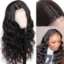 UNice Hair Body Wave T Part 13x5X0.5 Lace Front Human Hair Wig Middle Part for Black Women Brazilian Raw Virgin Human Hair Wigs Pre Plucked with Baby Hair 150 Density 24 inch UNICE Store