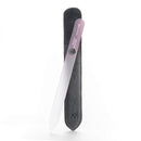 GERMANIKURE Czech Crystal Glass Nail File in Suede Leather Case - More Glitter Less Bitter - Professional Manicure & Pedicure Products for Smooth Easy Shaping of Natural Nails GERmanikure