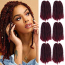 6 Packs Spring Twist Braiding Hair 10 Inch Spring Twists Bomb Twist Hair Fluffy Butterfly Locs Twist Crochet Braids Synthetic Crochet Braids Hair Extensions for Women (15Strands,T1B/BUG