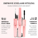 4D Fiber Mascara Black Volume and Length, Waterproof Makeup, Double Extend Lengthening Mascara Cutie Academy