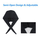 QBA Adjustable Working Cap with Button, Cotton Working Hat Sweatband, Elastic Bandage Tie Back Hats for Women & Men, One Size (Black + Deep Blue + Khaki) QBA