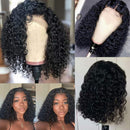 Lace Front Wigs Human Hair Short Bob Wigs 4x4 Lace Closure Wigs Human Hair Brazilian Curly Jaja Hair Deep Wave Bob Wigs for Black Women 150% Density Pre Plucked with Baby hair 16 Inch ORIGINAL QUEEN