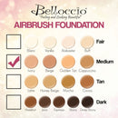 Belloccio Professional Beauty Airbrush Cosmetic Makeup System with 4 Medium Shades of Foundation in 1/4 Ounce Bottles - Kit Includes Blush, Bronzer and Highlighters Belloccio