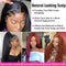 Wingirl Transparent Straight Lace Front Human Hair Wigs 13×4inch Lace Frontal Wig Pre Plucked with Baby Hair Natural Color (16inch, 220% denisty) Wingirl