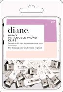 Diane Double Prong Hair Clips for Women, Girls – Pack of 80 – For Holding Rollers or Hair – 1.75 Inches Long – Silver – D17 Diane