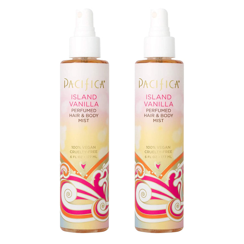 Pacifica Beauty, Island Vanilla All Natural Hair and Body Mist Spray, 100% Vegan, Cruelty & Phthalate & Paraben-Free, Clean Fragrance, 12 Fl Oz, Pack of 2 Pacifica Store