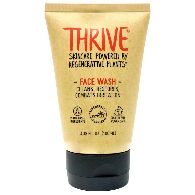 THRIVE Natural Face Scrub And Natural Face Wash Gel (BUNDLE) - Vegan And Made in USA Thrive Natural Care