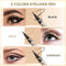 EYESEEK 3PCS Liquid Eyeliner,Waterproof Eyeliner No-Skip Eye Liner,Smudge Proof & Long Lasting Champagne Brown Black Eyeliner Pen Set,Go on Smooth,Cruelty-free & Vegan EYESEEK