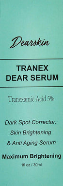 2 PACK Tranexamic Acid Serum 5% Kojic Acid 5% Vitamin C Hyaluronic Acid and Glycolic Acid. Dark Spot Remover Melasma Treatment for Face and Neck Cruelty Free Facial Serum Anti Aging (2 Count (Pack of 1) Dearskin