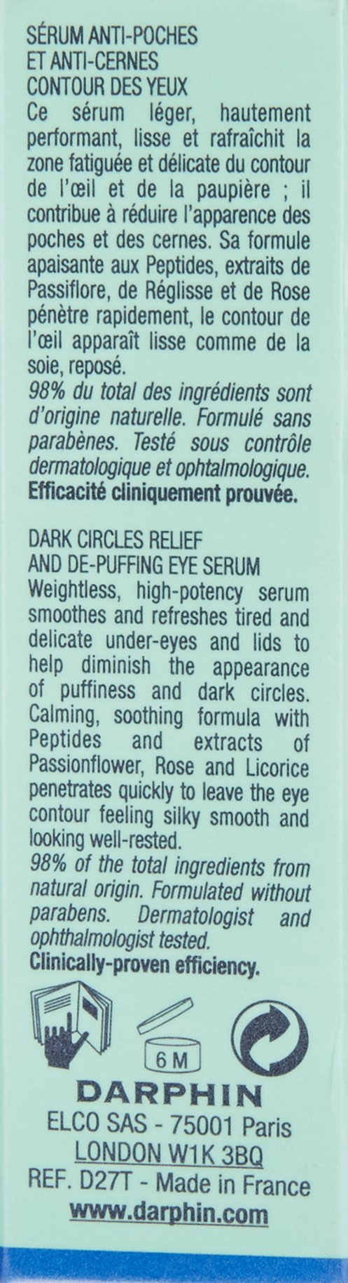 Darphin Dark Circles Relief and De-Puffing Eye Serum, 0.5 Ounce Darphin