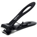 KOHM Nail Clippers for Thick Nails - Heavy Duty, Wide Mouth Professional Fingernail and Toenail Clippers for Men, Women & Seniors, Black KOHM