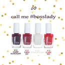 Eternal Collection – 4 Piece Set: Long Lasting, Quick Dry, Mirror Shine Nail Polish Set – Hardener, Bright and Shiny Finish - 0.46 Fluid Ounces Each (Call me Boss Lady) Eternal