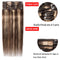 8 Inch Clip in Hair Extensions 100% Human Hair 45g Thin 8 Pcs Clip on Remy Human Hairpieces Highlight Standard Weft Soft Straight Hair for Women Beauty Day Bayalage