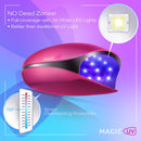 Professional UV LED Nail Lamp 48W - Salon/Home Use Dryer for Nail Polish - 4 Timer Modes - Manicure and Pedicure Compatible Gel Nail Polish Curing Lamp - LCD Display | Bonus 5 Finger Clips - Pink Magic UV
