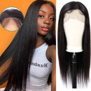 BLY 13x4 Lace Front Wigs Human Hair 150% Density Straight Virgin Hair 20 Inch Swiss Lace Wigs 10A Virgin Human Hair With Baby Hair Pre Plucked Natural Black Color BLY Store