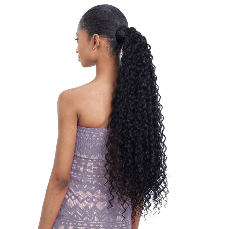 Organique Mastermix Synthetic Pony Pro Wrap Around Ponytail - SUPER CURL 32" (2 Dark Brown) The Organique Co.