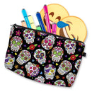 Cosmetic Bag MRSP Makeup bags for women,Small makeup pouch Travel bags for toiletries waterproof Dead Sugar Skull (particular 51711) MRSP