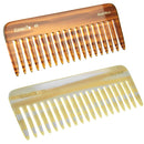 Giorgio G49 & G30 Large 5.75 Inch Hair Detangling Comb, Wide Teeth for Thick Curly Wavy Hair. Long Hair Detangler Comb For Wet and Dry. Handmade, Saw-Cut, Hand Polished, 2 Pack Ivory/Tortoiseshell GIORGIO
