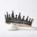SWEETV Jeweled Queen Crown for Women, Full Round Baroque Tiaras and Crowns, Crystal Costume Party Headpieces for Wedding Birthday Halloween Prom,Black SWEETV Store