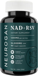 Neurogan NAD+ with Resveratrol Capsules 1:1 Ratio - 1200mg Per Serving, 90 Ct - Cellular Health & Healthy Aging Supplements, Energy & Immune Support - Nicotine Adenine Dinucleotide NAD+ Supplement Infinity Warehouse