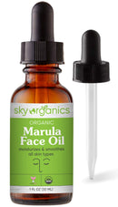 Organic Marula Oil by Sky Organics (1 oz) Cold-pressed USDA Organic 100% Pure Unrefined Marula Oil for Skin and Hair Natural Marula Face Oil Moisturizing Beauty Oil for All Skin Types Sky Organics