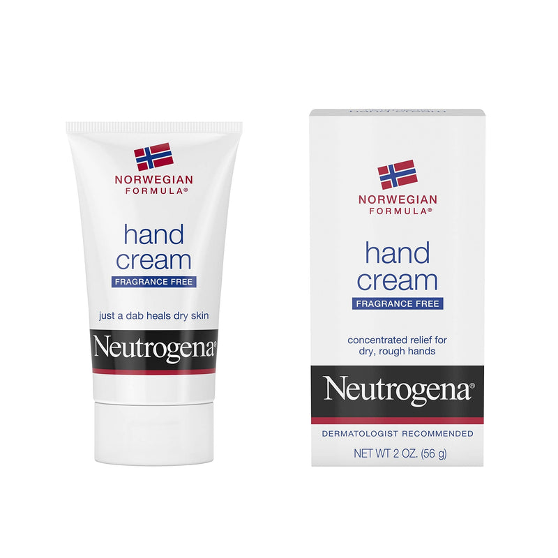 Neutrogena Norwegian Formula Moisturizing Hand Cream Formulated with Glycerin for Dry, Rough Hands, Fragrance-Free Intensive Hand Lotion, 2 oz, Pack of 6 Neutrogena