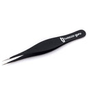 Tweezer Guru Pointed Tweezers - Sharp Precision Needle Nose Tip, Best Tweezers for Eyebrows and Ingrown Hair, Surgical Pointed for Blackheads & Splinters (Black) TWEEZER GURU
