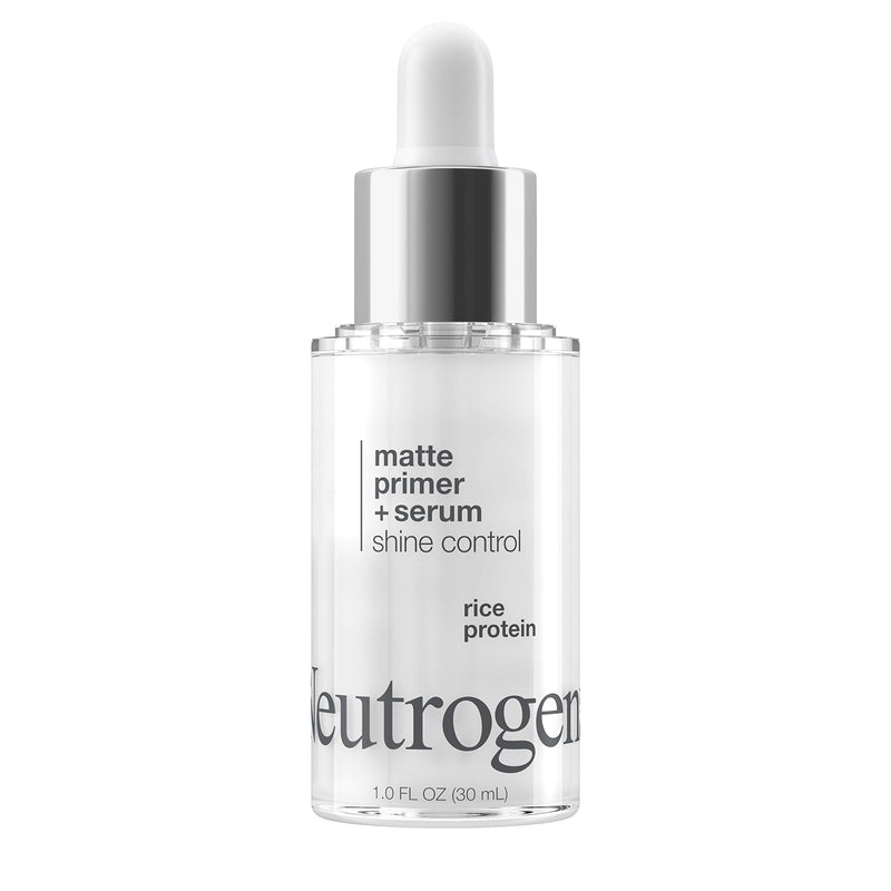 Neutrogena Shine Control Matte Booster Face Primer & Serum, Skin-Mattifying Serum-to-Primer with Rice Protein, Absorbs Excess Oil & Keeps Skin Shine Free, 1.0 fl. Oz Neutrogena