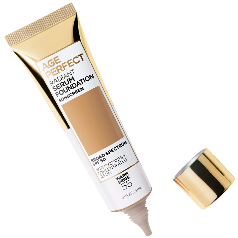 L'Oreal Paris Age Perfect Radiant Serum Foundation with SPF 50, Warm Beige, 1 Ounce L'Oreal Paris