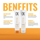 Global Keratin GK Hair Moisturizing Shampoo and Conditioner Set (100ml/3.4 Fl Oz) for Color Treated Dry Damage Curly Frizzy Thinning Hair | Organic Paraben Gluten Sulfate Free All Hair Types GKhair Store