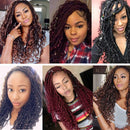 Alimiriam New Goddess Locs Crochet Hair 6 Packs 14 inch Faux Locs Wavy Crochet Curly Hair Faix Locs Crochet hair with Curly Ends River Curls Crochet Hair (14" 6Packs T1B/30