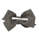 Suede Hair Bow For Girls -Olive Motique Accessories