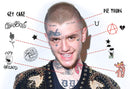 Fashion Tats Lil Peep Temporary Tattoos | Includes Face, Neck & Hands | REALISTIC  | Skin Safe | MADE IN THE USA| Removable Fashiontats