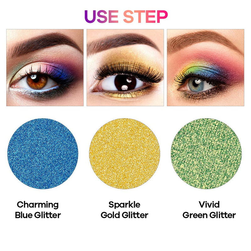 EYESEEK Colorful Eyeshadow Palette High Pigmented Makeup Palette Matte And Shimmer Glitter Eyeshadow Waterproof Long Lasting Eye Shadow Palette EYESEEK